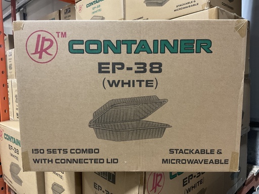 [*84318] EP-38, White Rectangular Containers (150 PC) LR