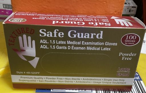 [*75107] (L) Latex Gloves (100 PC) Safe Guard