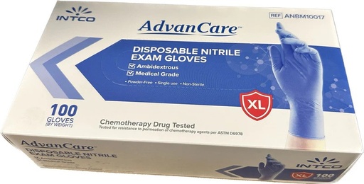 [*75222] Blue (XL) Nitrile Gloves (100 PC) Intco