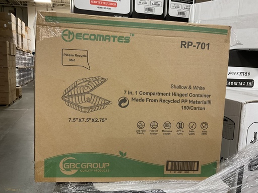 [*84322] RP-701, 7“ Square Containers (150PC) Ecomates