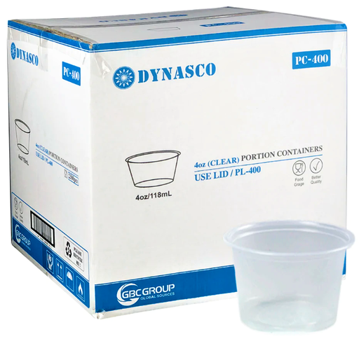 [*84715] PC-400, Clear Portion Containers (2000PC) Dynasco