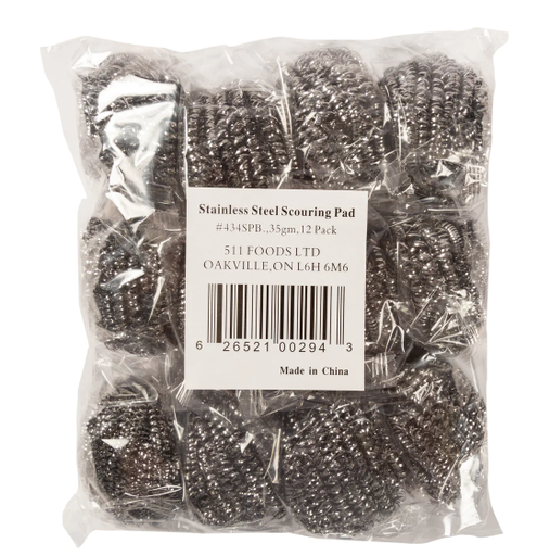 [*73017] 434SPB, Stainless Steel Scouring Pads (12 PC) Swipes