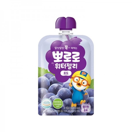[*64013] @SP Pororo Water Jelly Drink Grape (40x120 mL) Paldo