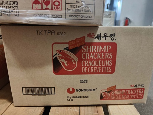 [*47068] @SP Shrimper Crackers Spicy (20x75 g) Nongshim