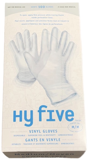 [*75410] (S) GVP9-S-C, Vinyl Gloves (100 PC) Hy Five