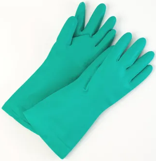 [*75232] 171-AF1800-SZ-8, Size 8, 13" Green Nitrile Gloves, 15Mil, Flocklined (12 PR) Wayne's Saftey