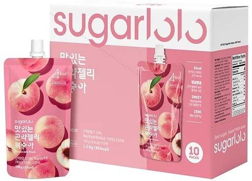 [*64017] @SP Konjac Jelly Peach (4x10x150 g) Sugarlolo