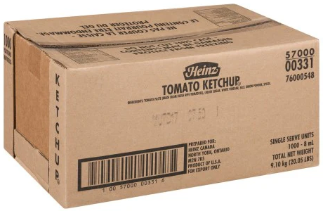 [*54313] 00331, Portion Ketchup (1000x8 mL) Heinz