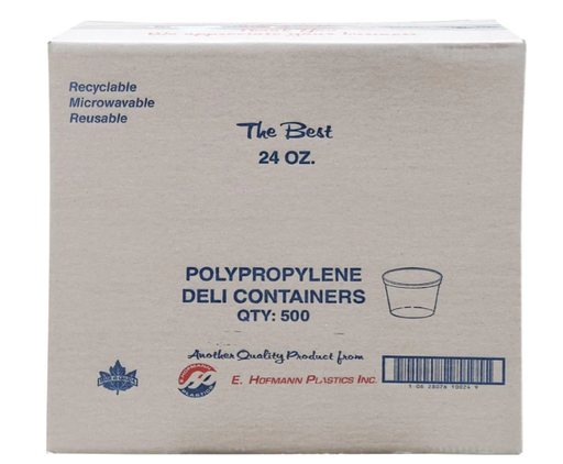 [*84829] HT24, Deli Container - Clear - 24oz (10x50ct) Hofmann