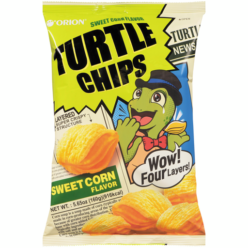 [*47080] Sweet Corn Flavor Turtle Chips (12x80g) Orion