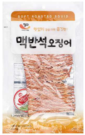 [*46008] Roasted Spicy Squid (100x30 g) Jeonghwa Food