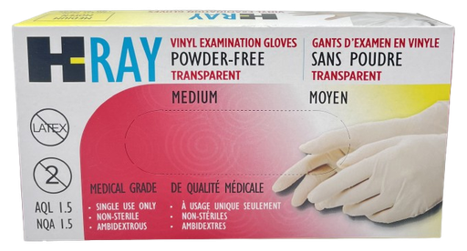 [*75406] 46I 525PF (M), Vinyl Gloves (100 PC) W.S.I./H-Ray