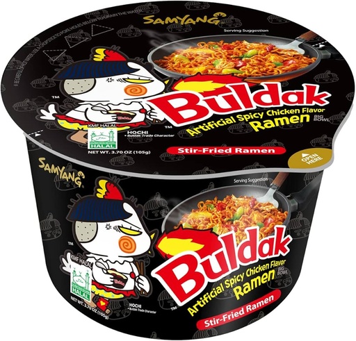 [*48110] Hot Chicken Flavor Big Bowl Ramen (16x105 g) Samyang