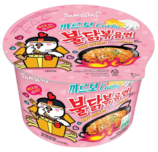 [*48111] Hot Chicken Flavor Big Bowl Ramen - Carbo (16x105 g) Samyang