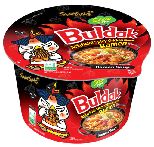 [*48112] Hot Chicken Flavor Big Bowl Ramen - Stew (16x120 g) Samyang