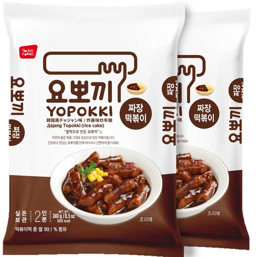 [*47044] Black Soybean Sauce Rice Cake (24x240 g) Yopokki